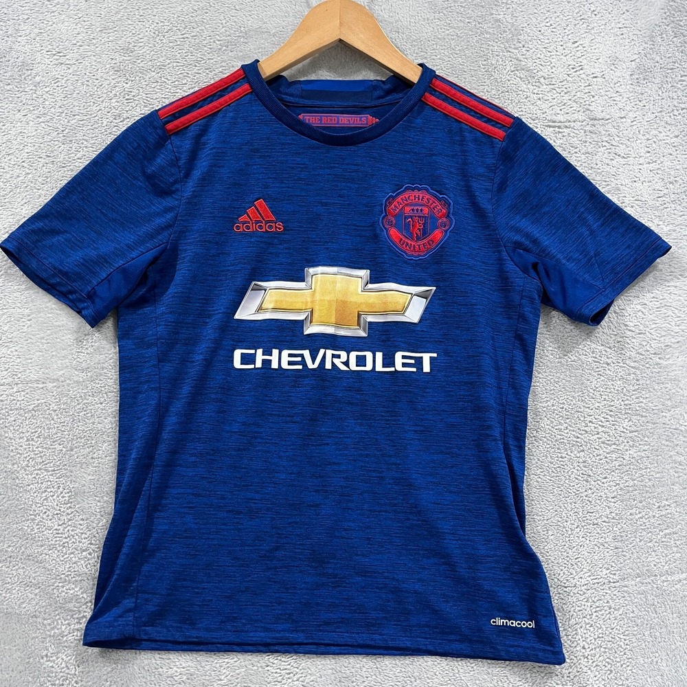 Manchester United Jersey Boys Large 2016 2017‎ Away Soccer  Adidas Football Kit